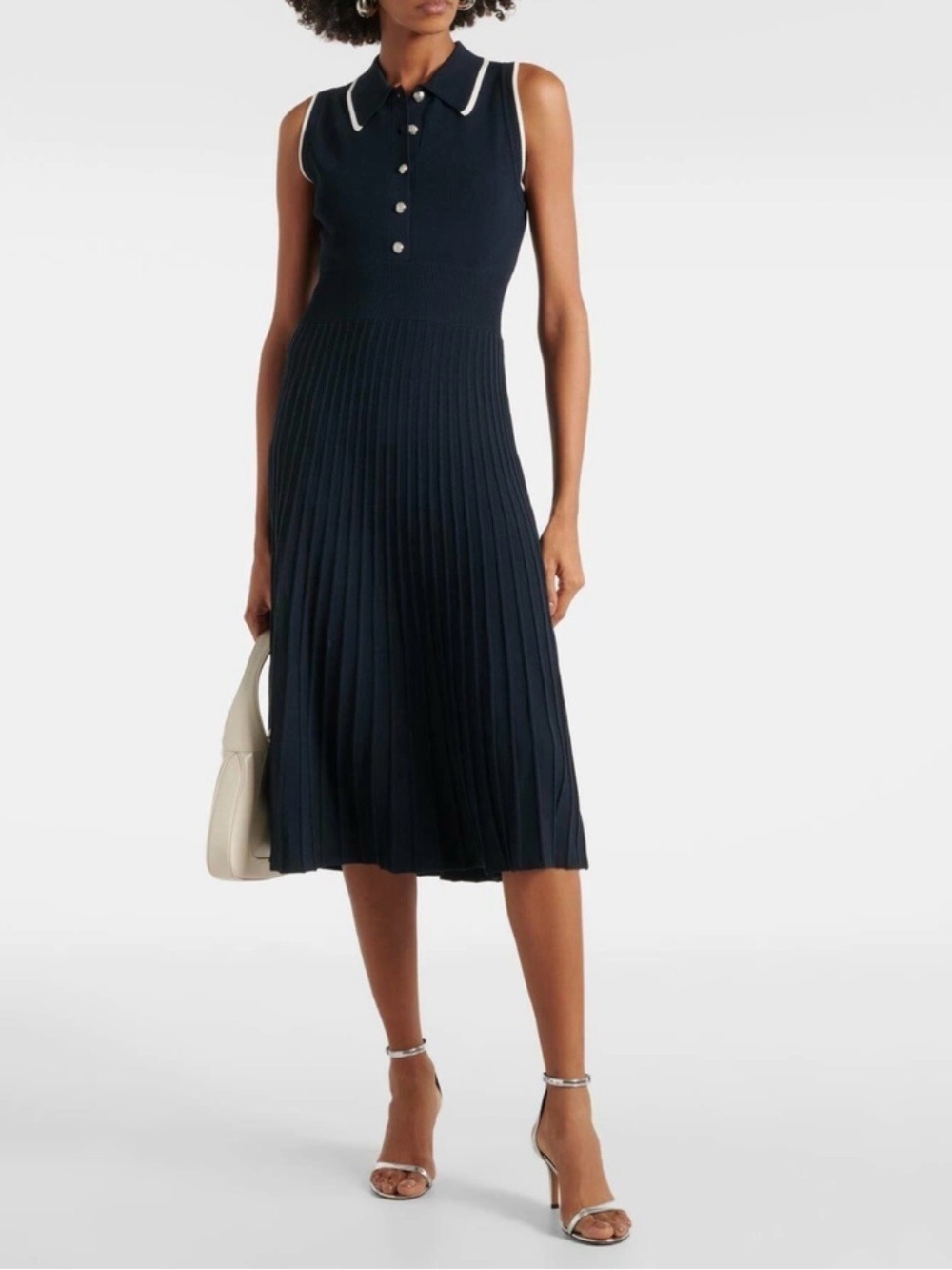 Veronica Beard Meralda Collared
Midi Dress in Navy Size XS